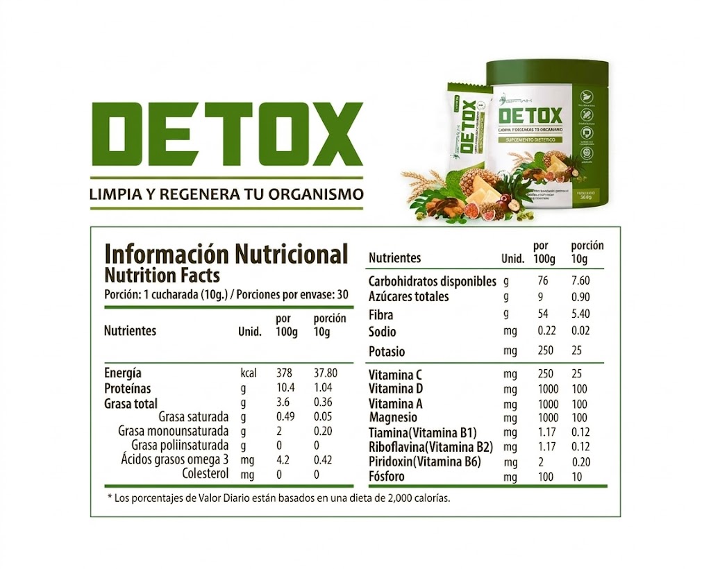 DETOX - LIMPIA Y REGENERA TU ORGANISMO - P0TE 300 GR. - 3