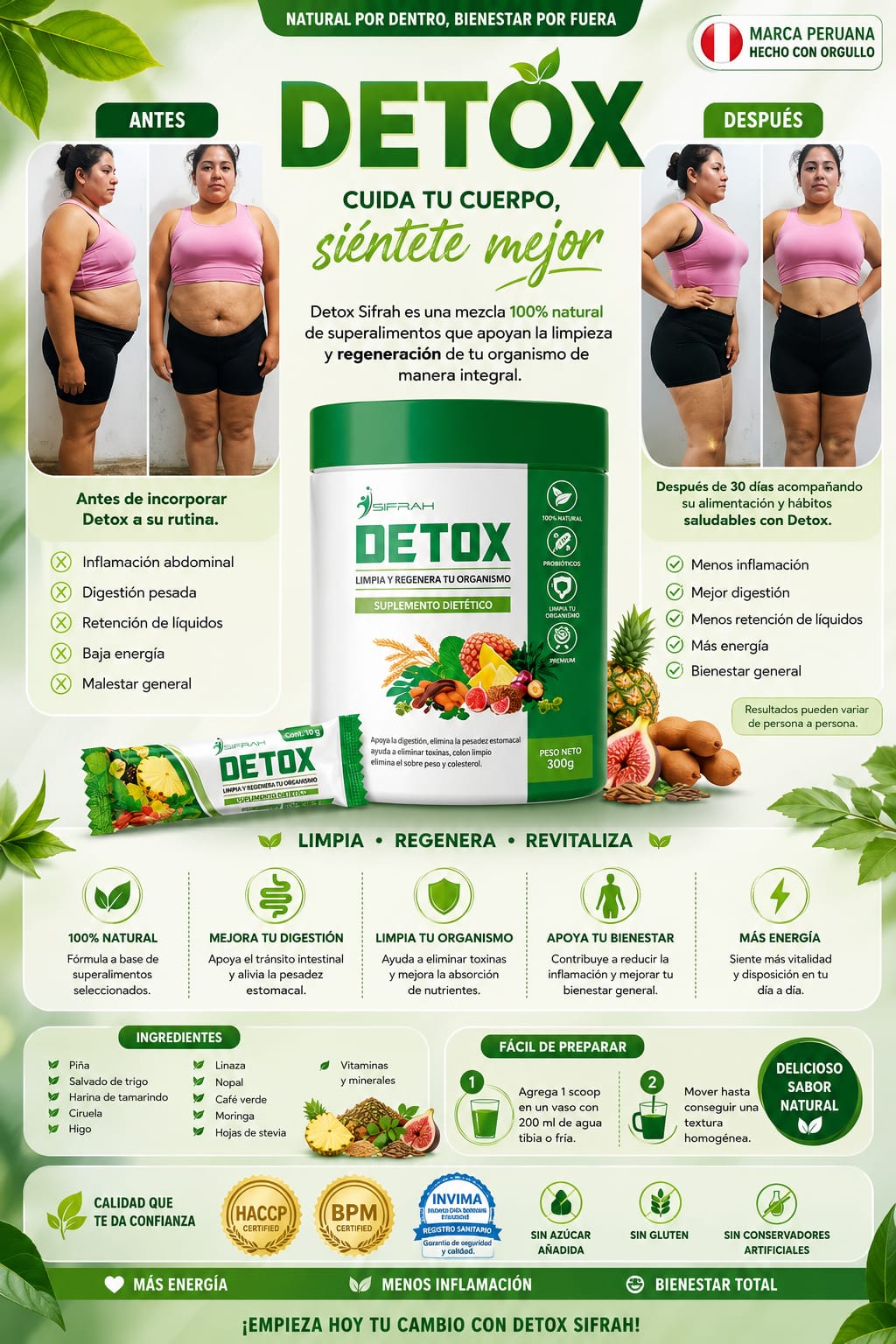 DETOX - LIMPIA Y REGENERA TU ORGANISMO - P0TE 300 GR. - 4