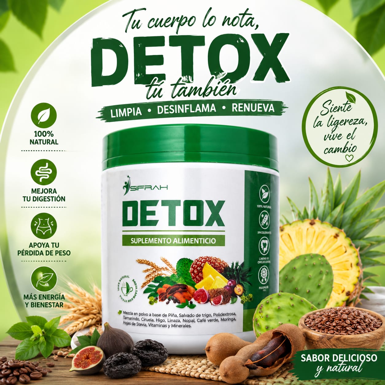 DETOX - LIMPIA Y REGENERA TU ORGANISMO - P0TE 300 GR. - 5