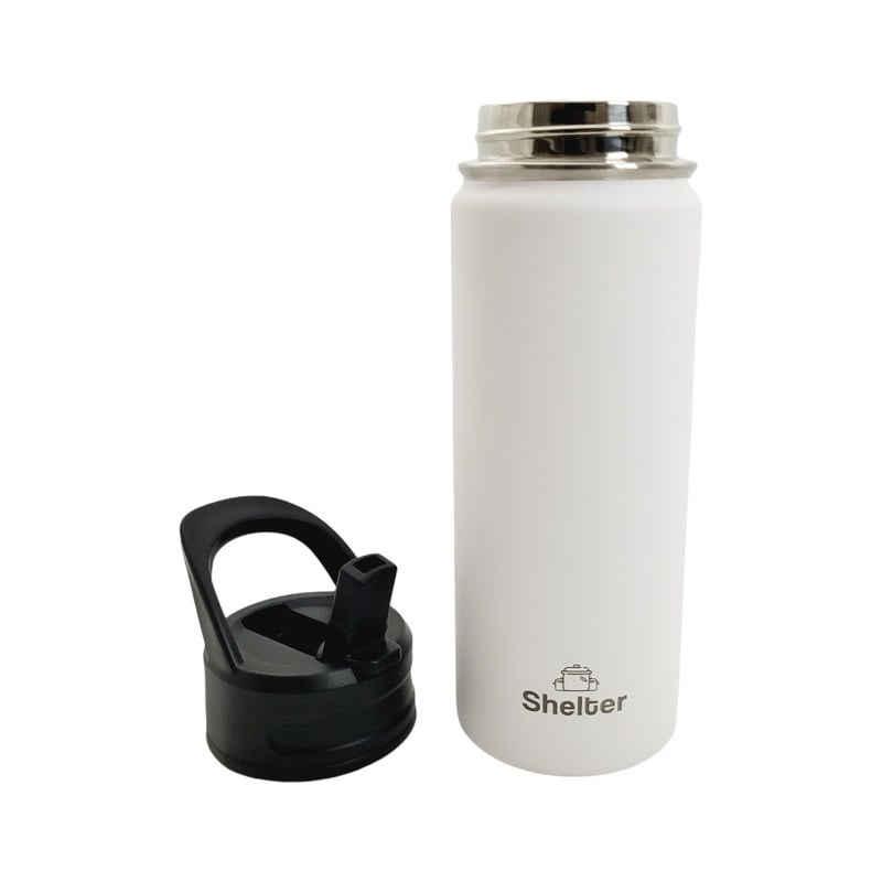 TAZA SHELTER H18A ACERO INOXIDABLE 532 ML SPORT BOTTLE WHITE 18OZ - 5