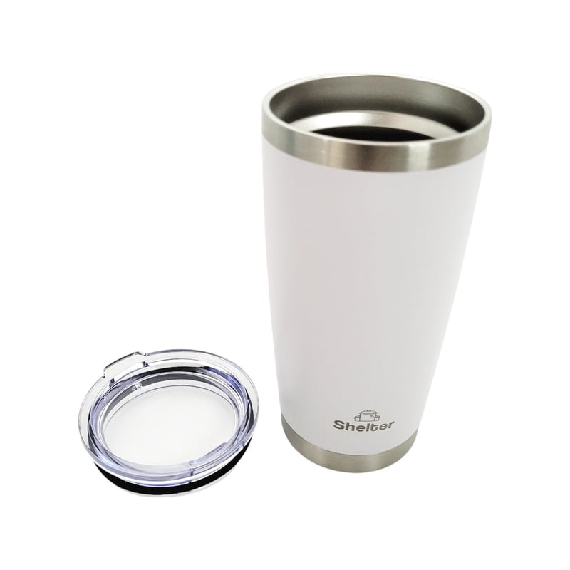 TAZA SHELTER Q20A ACERO INOXIDABLE 590ML TUMBLER WHITE 20OZ - 5