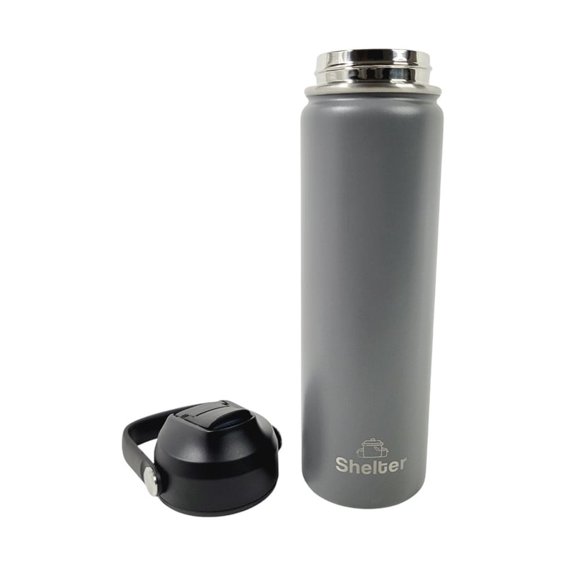 TAZA SHELTER H22A ACERO INOXIDABLE 650ML SPORT BOTTLE GREY 22OZ - 5