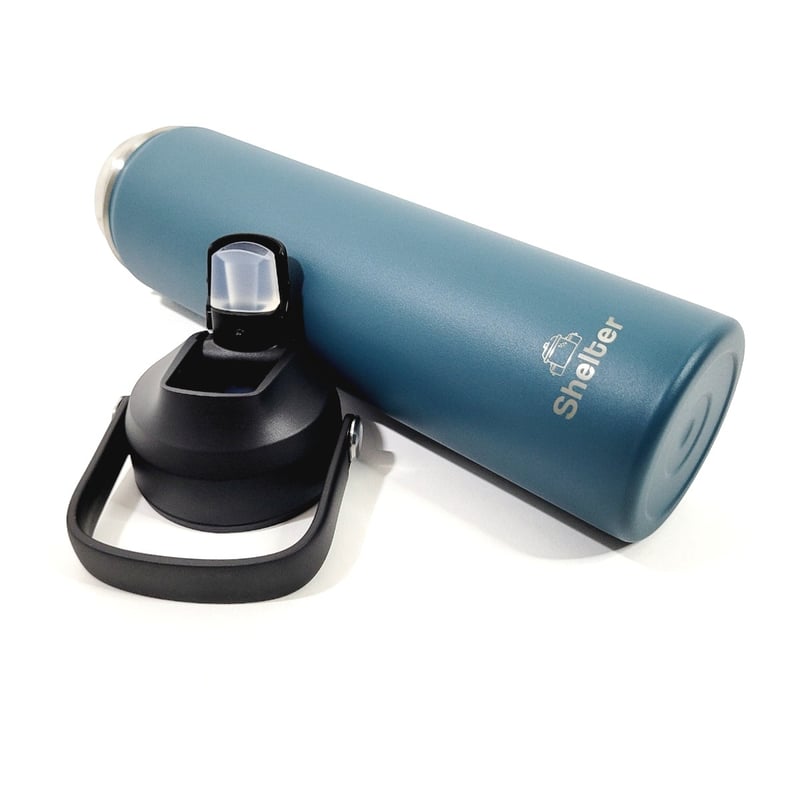 TAZA SHELTER H26A ACERO INOXIDABLE 740ML SPORT BOTTLE BLUE GREY 25OZ - 2