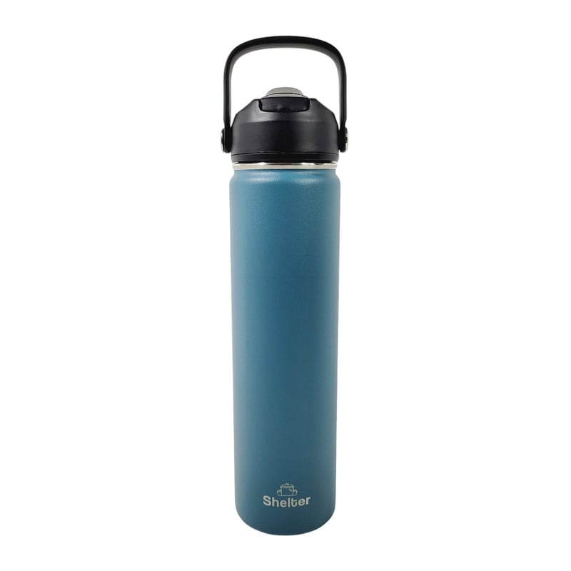 TAZA SHELTER H26A ACERO INOXIDABLE 740ML SPORT BOTTLE BLUE GREY 25OZ - 3