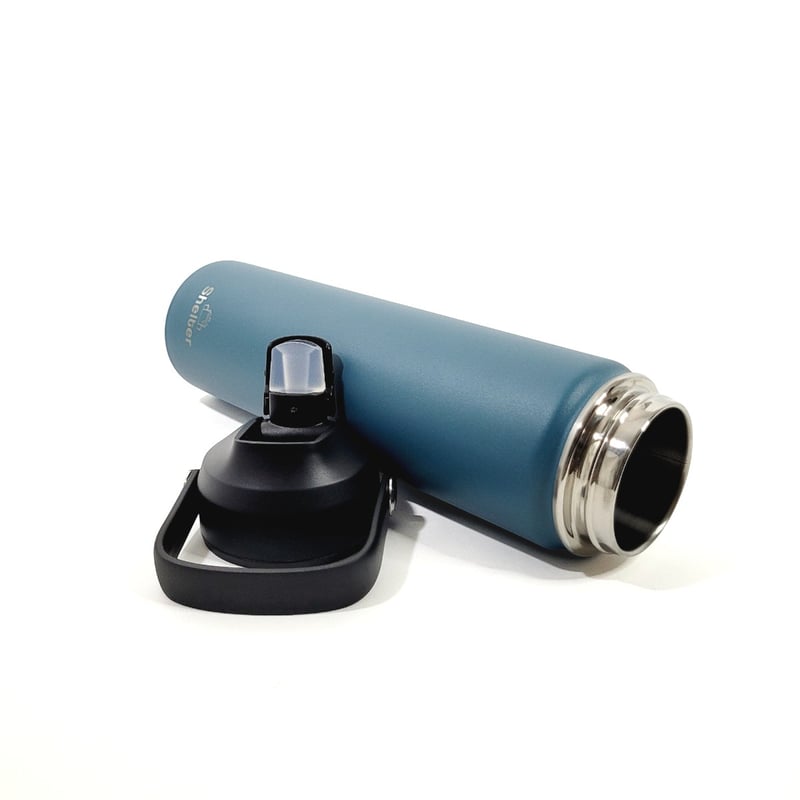 TAZA SHELTER H26A ACERO INOXIDABLE 740ML SPORT BOTTLE BLUE GREY 25OZ - 4
