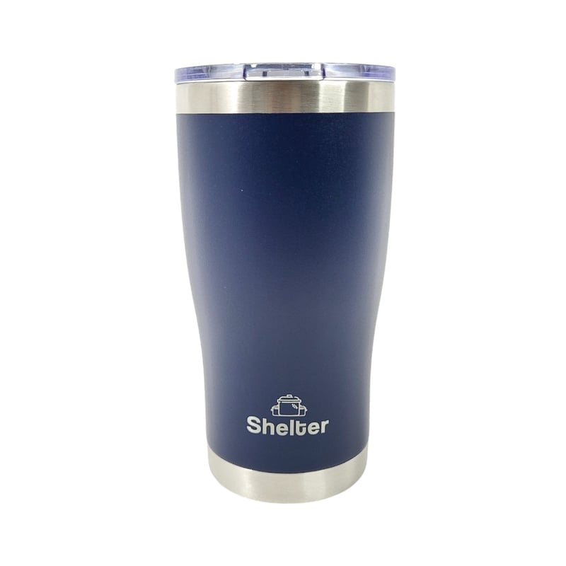 TAZA SHELTER Q20B ACERO INOXIDABLE 590ML CUP METAL BLUE 20OZ - 1