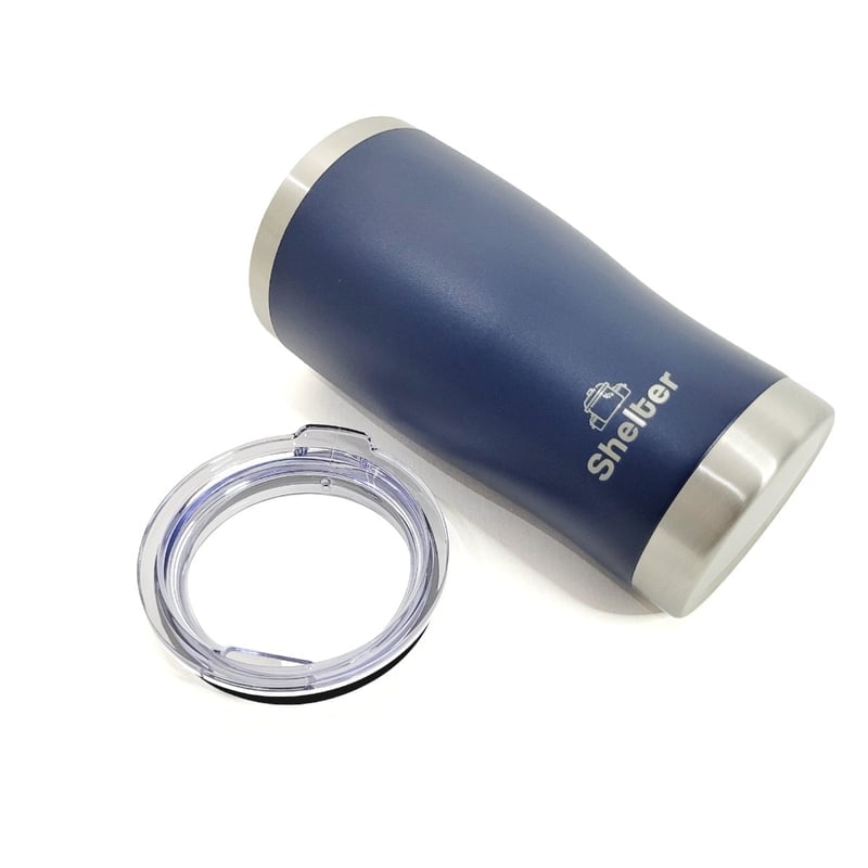 TAZA SHELTER Q20B ACERO INOXIDABLE 590ML CUP METAL BLUE 20OZ - 2