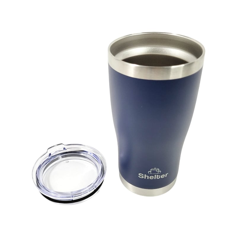 TAZA SHELTER Q20B ACERO INOXIDABLE 590ML CUP METAL BLUE 20OZ - 5