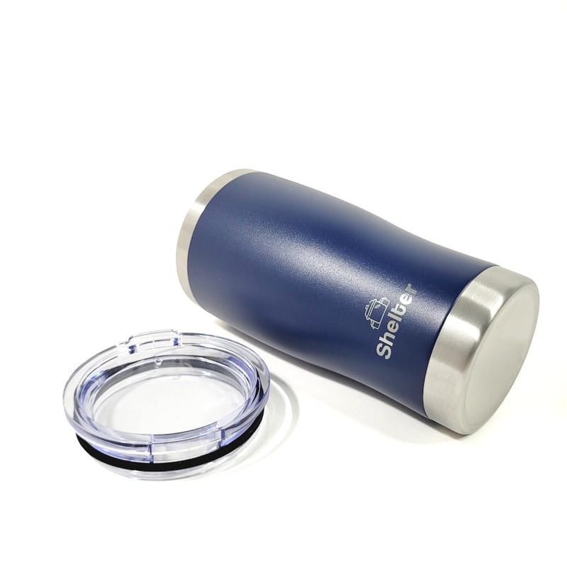 TAZA SHELTER Q20B ACERO INOXIDABLE 590ML CUP METAL BLUE 20OZ - 6
