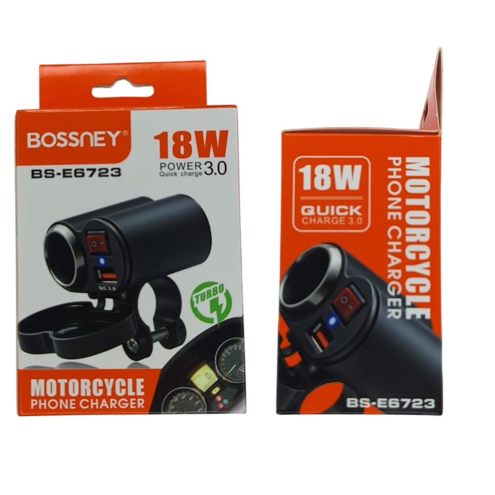 CARGADOR PARA CELULAR DE MOTO BOSSNEY BS-E6723 - 7