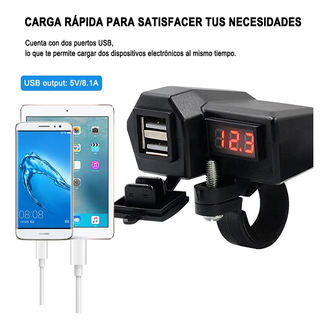 CARGADOR PARA CELULAR DE MOTO BOSSNEY BS-E6727 - 5