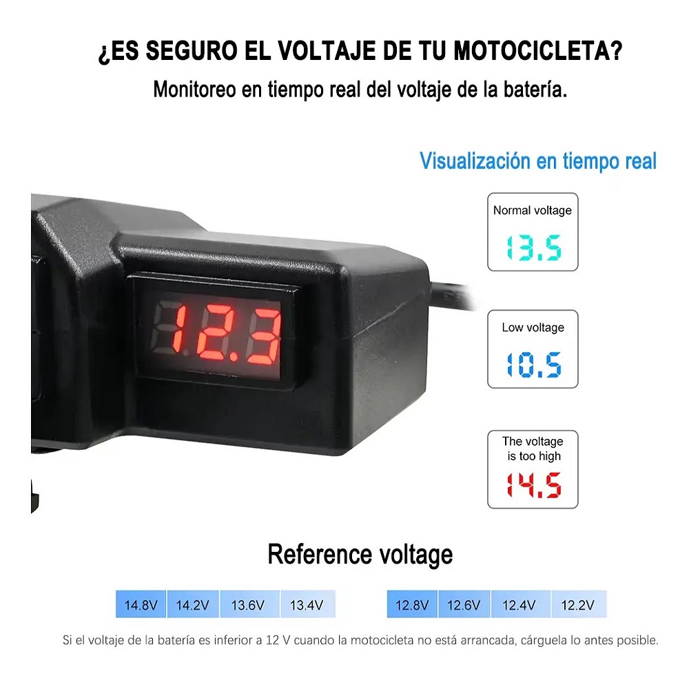 CARGADOR PARA CELULAR DE MOTO BOSSNEY BS-E6727 - 6