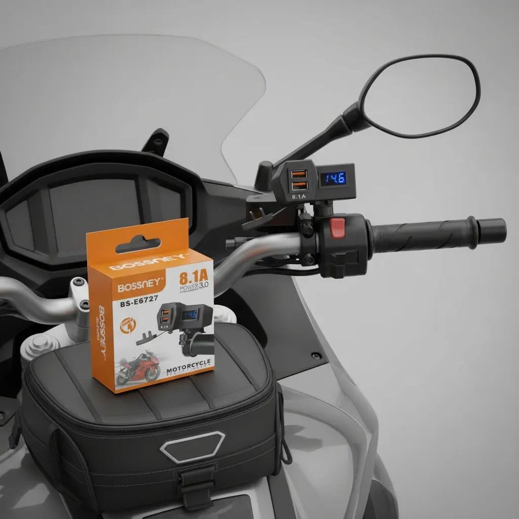 CARGADOR PARA CELULAR DE MOTO BOSSNEY BS-E6727 - 9