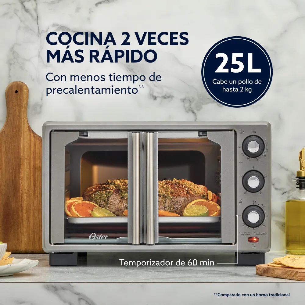 HORNO ELÉCTRICO OSTER DE 25 LITROS TSSTTV25FDMAFNS - 7
