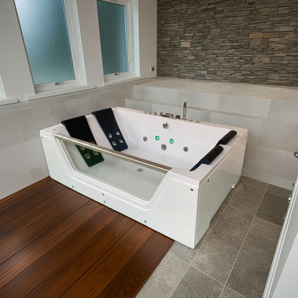 JACUZZI HIDROPLUS RECTANGULAR ARTEMISA BLANCO MEDIDA 120 X 180 - 1