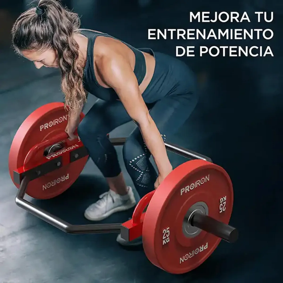 BARRA PROIRON ACERO HEXAGONAL OLÍMPICA PRO 250KG 50MM 142CM - 2