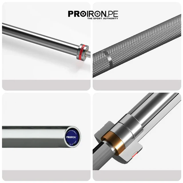 BARRA OLÍMPICA PROIRON PRO 450KG 280MM 220CM 8 BUJES - 7