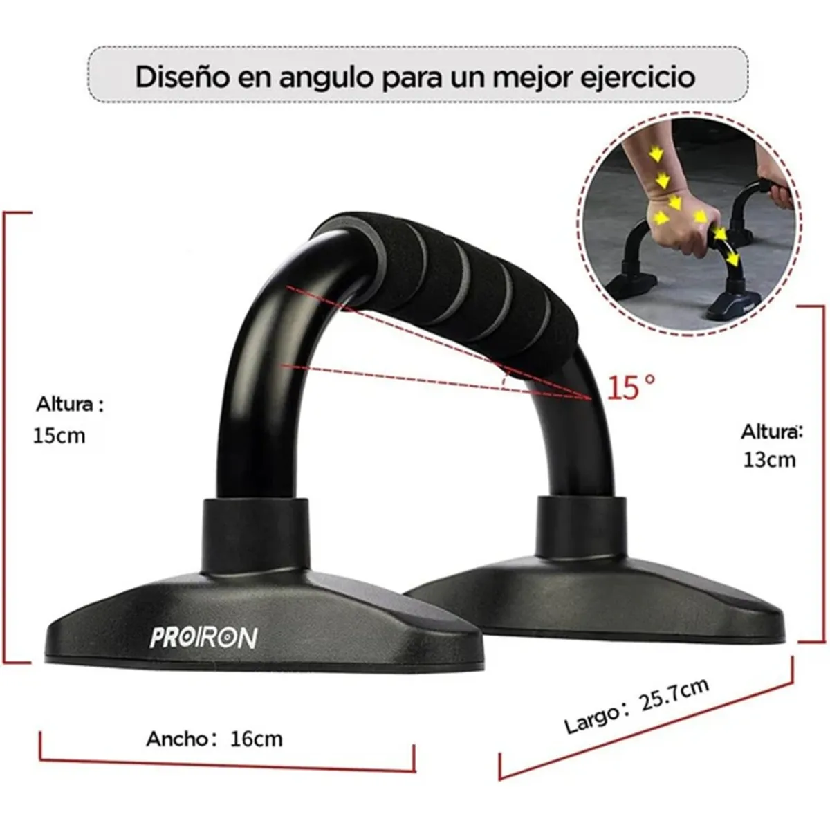 BARRAS PROIRON FLEXIONES PUSH-UP - 2