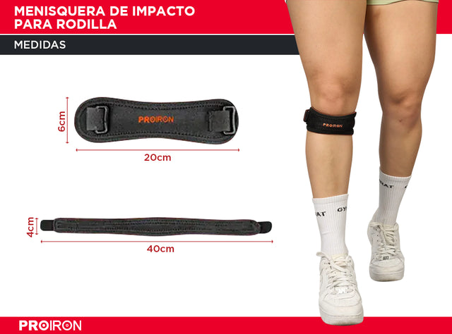 MENISQUERA DE IMPACTO PARA LA RODILLA GRIS CON NARANJA - 2