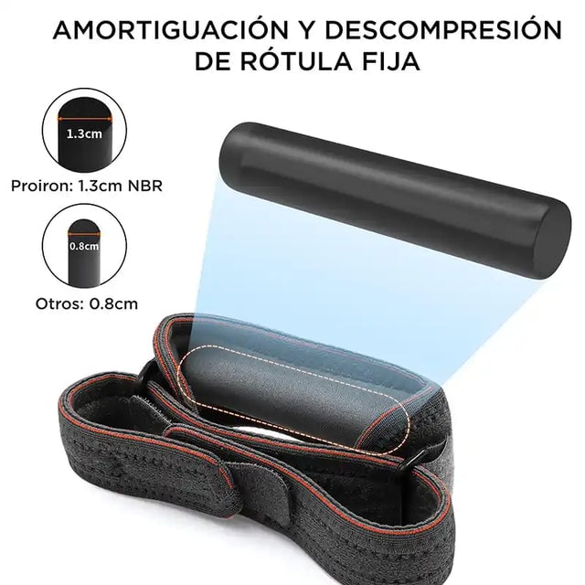 MENISQUERA DE IMPACTO PARA LA RODILLA GRIS CON NARANJA - 5
