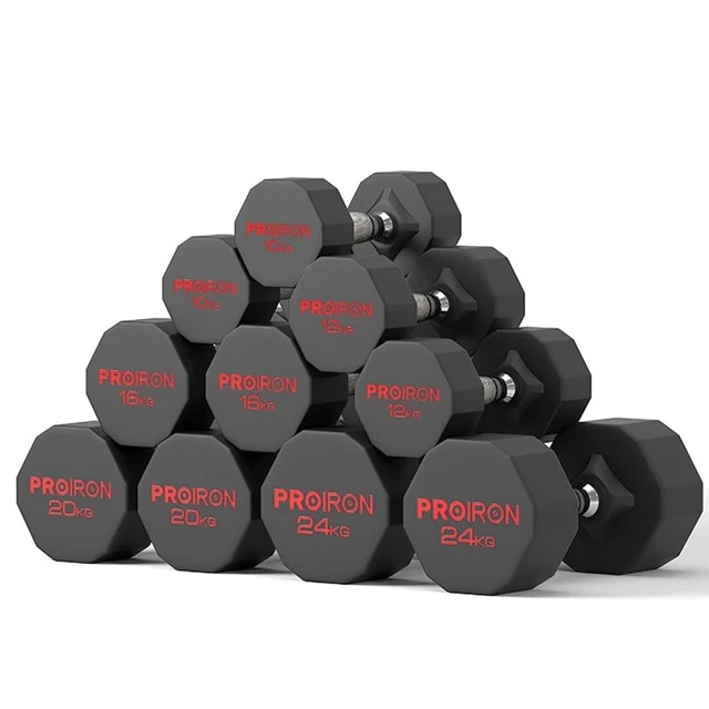 PAR MANCUERNAS PROIRON DODECAGONAL CAUCHO 3KG - 3
