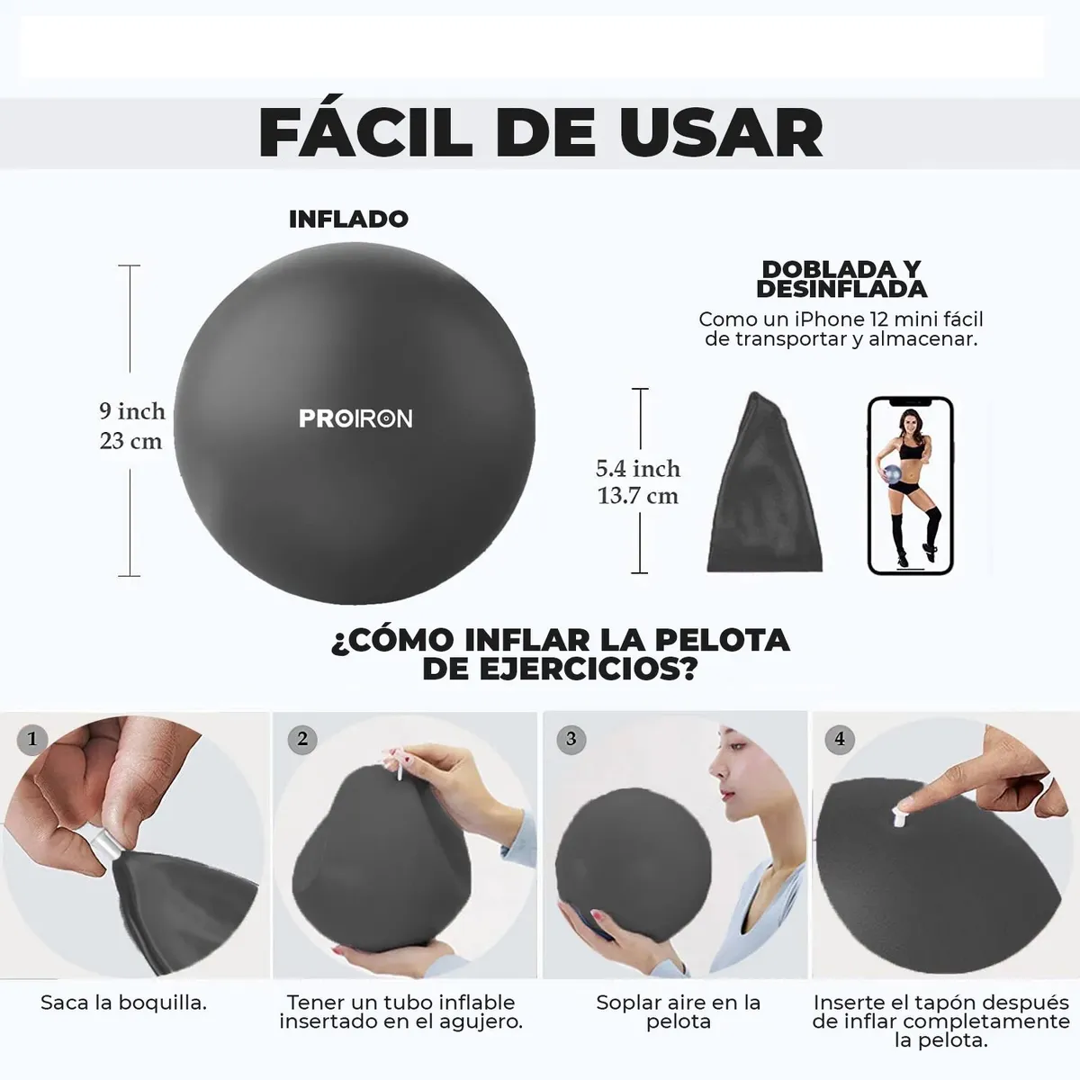PELOTA PILATES PROIRON 25CM - 2