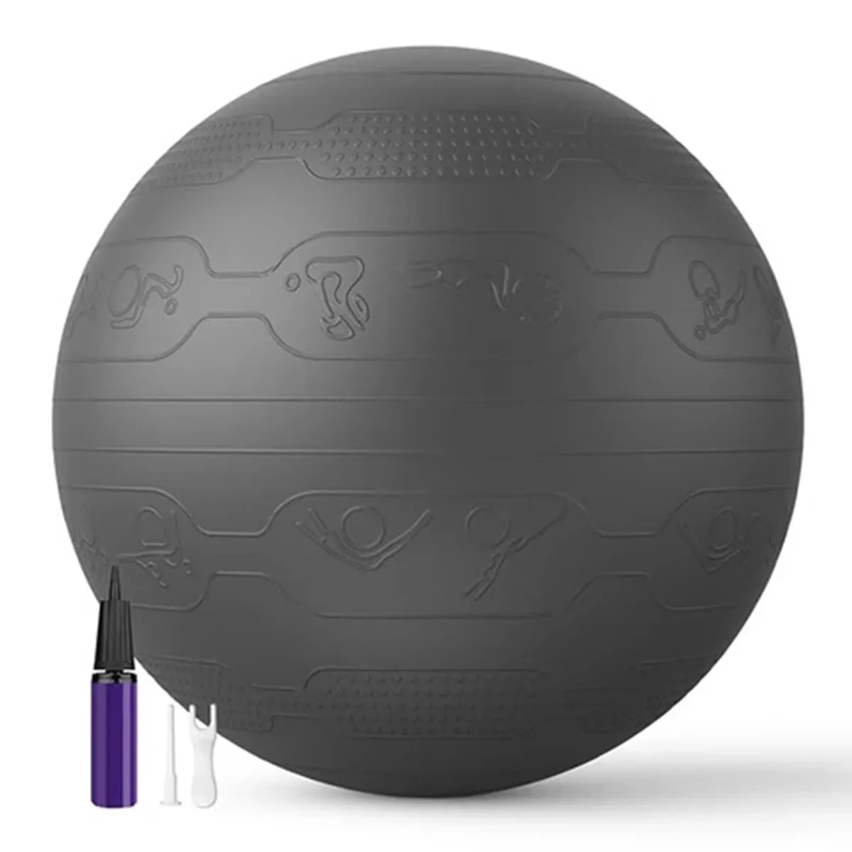 PELOTA YOGA PROIRON 65CM CON ILUSTRACIONES - 1