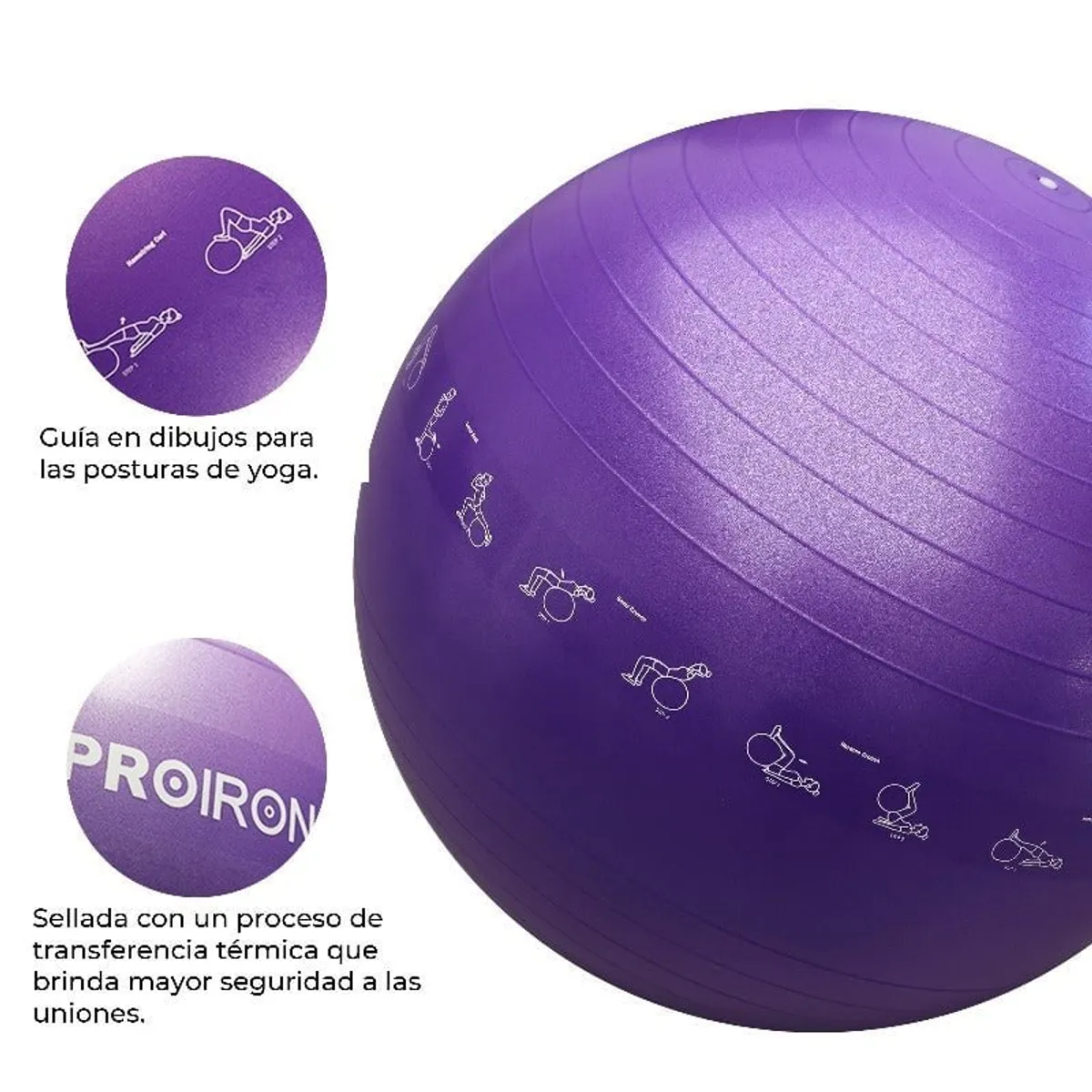 PELOTA YOGA Y PILATES PROIRON 65CM - 2