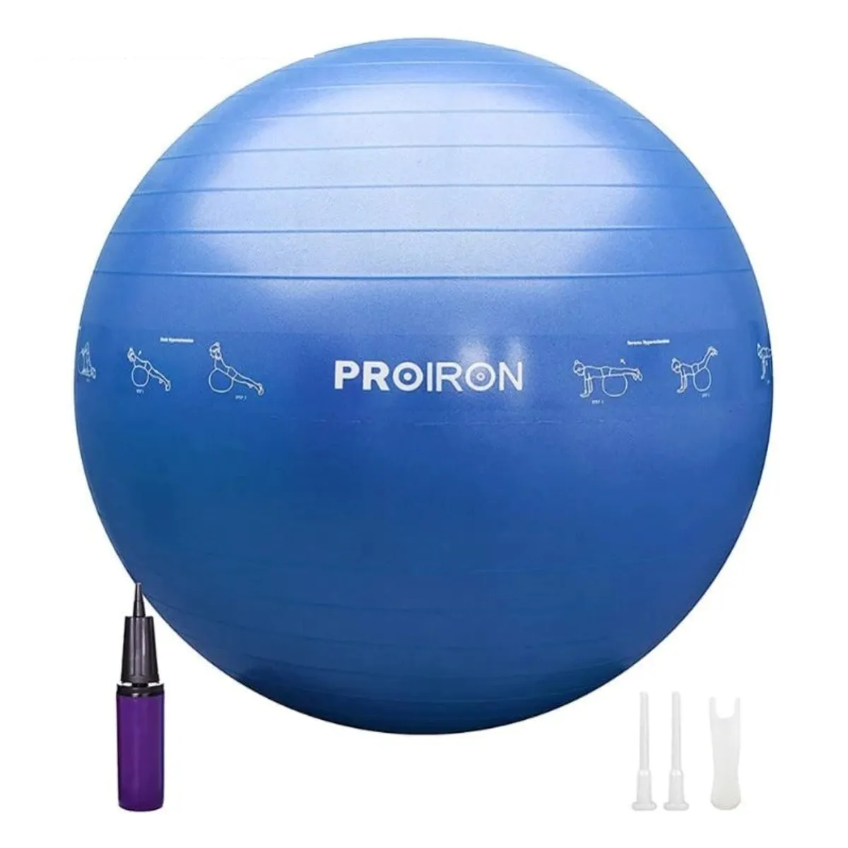 PELOTA YOGA Y PILATES PROIRON 65CM CELESTE - 1