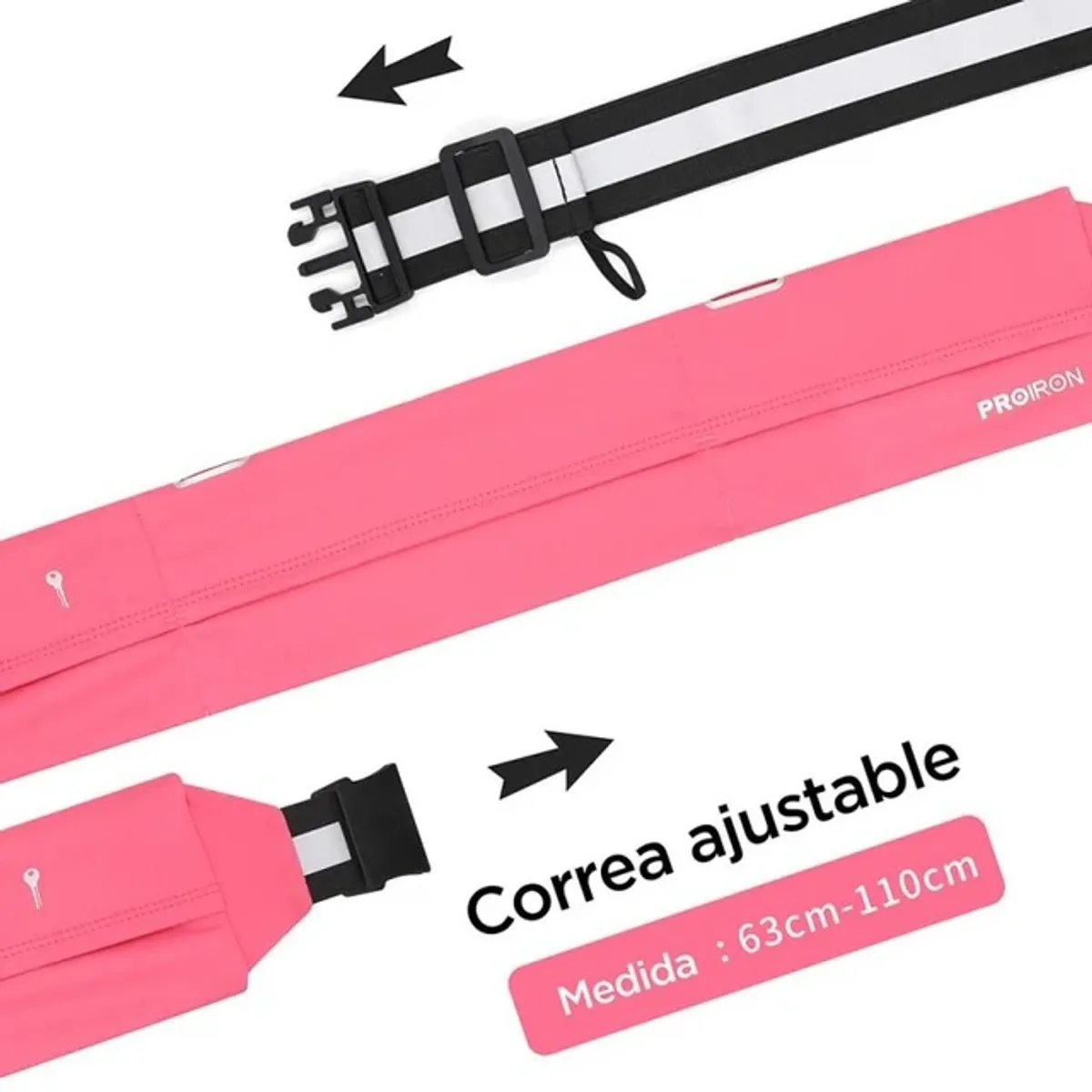 RIÑONERA PROIRON ROSADO CANGURO DEPORTIVA - 2