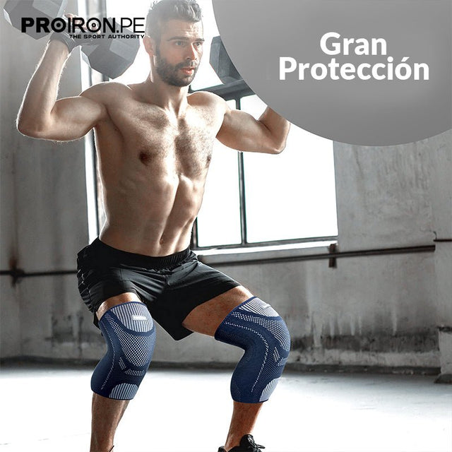 RODILLERA PROIRON AZUL COMPRESIÓN CON GEL Y ESTABILIZADORES LATERALES EN FORMA U - 3