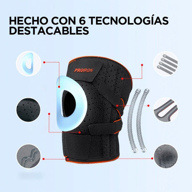 RODILLERA PROIRON NEGRO DEPORTIVA COMPRESIÓN ABIERTA - 3