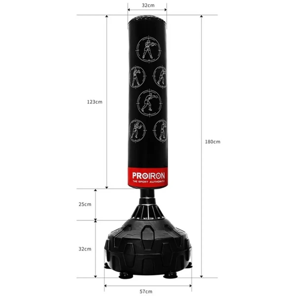 SACO BOXEO PROIRON CON PEDESTAL INSTRUCTIVO CON BASE PEDESTAL - 2