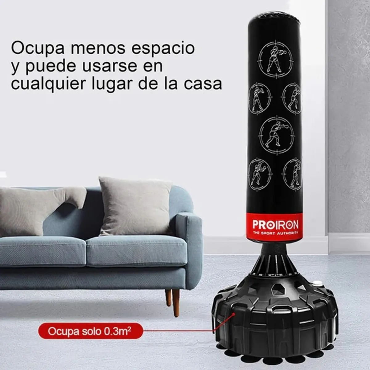 SACO BOXEO PROIRON CON PEDESTAL INSTRUCTIVO CON BASE PEDESTAL - 3