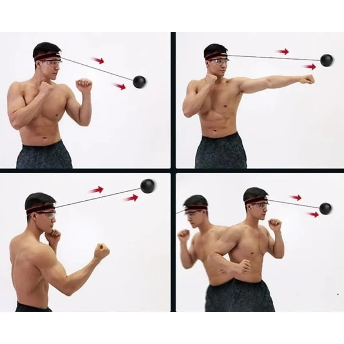 SET PROIRON 4 PELOTAS REFLEX ENTRENAMIENTO BOXEO - 3