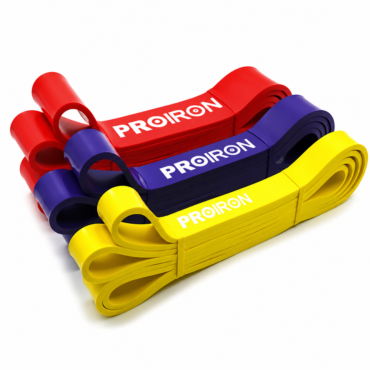 SET BANDAS RESISTENCIA PROIRON CROSSFIT FULL BODY LIGHT + MEDIUM + HEAVY MULTICOLOR - 1