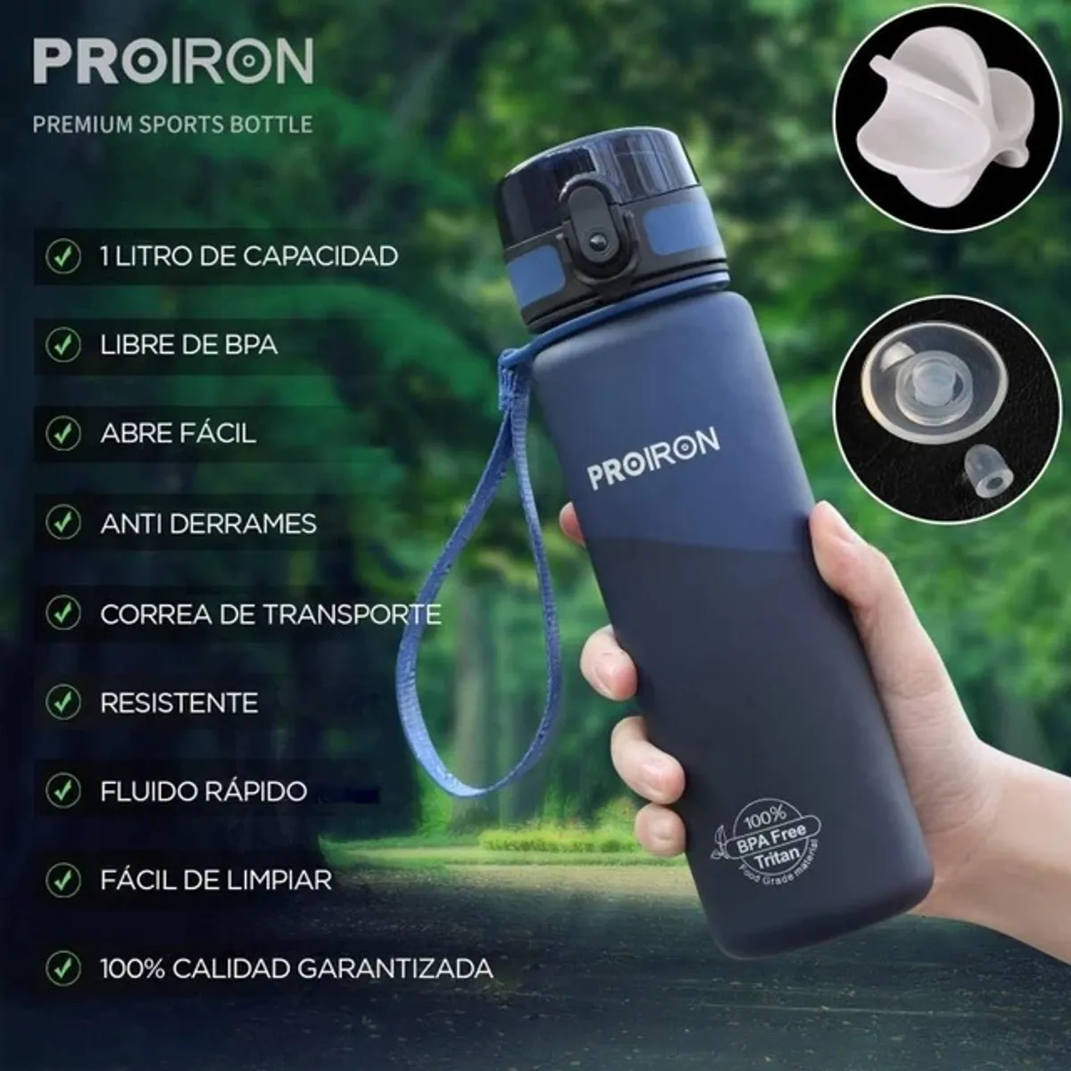 TOMATODO LIBRE DE BPA DE 1 LITRO GRIS - 3