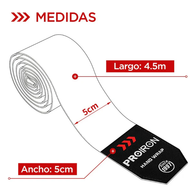 VENDAS SEMI ELÁSTICAS PARA ENTRENAMIENTO DE BOXEO 4.5 M AZUL - 3