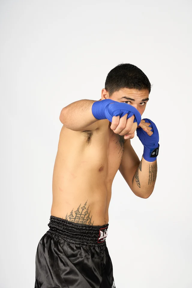 VENDAS SEMI ELÁSTICAS PARA ENTRENAMIENTO DE BOXEO 4.5 M AZUL - 4