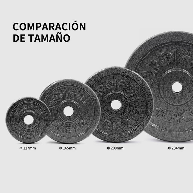 DISCOS DE HIERRO FUNDIDO PROIRON 2 X 10KG - 3