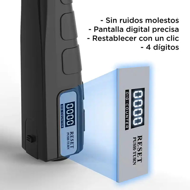 EJERCITADOR DE MANO HAND GRIP CON PANTALLA DIGITAL NEGRO CON GRIS - 5