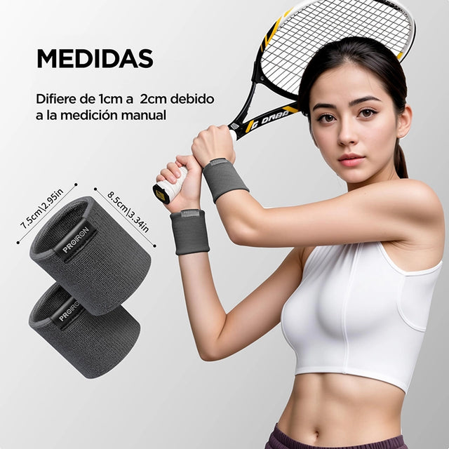 MUÑEQUERA DEPORTIVA NEGRA - 6