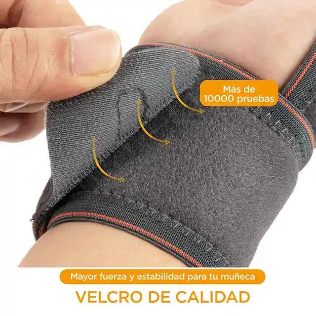 MUÑEQUERA DE POTENCIA Y COMPRESIÓN GRIS CON NARANJA PAR - 3