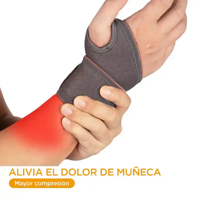 MUÑEQUERA DE POTENCIA Y COMPRESIÓN GRIS CON NARANJA PAR - 4