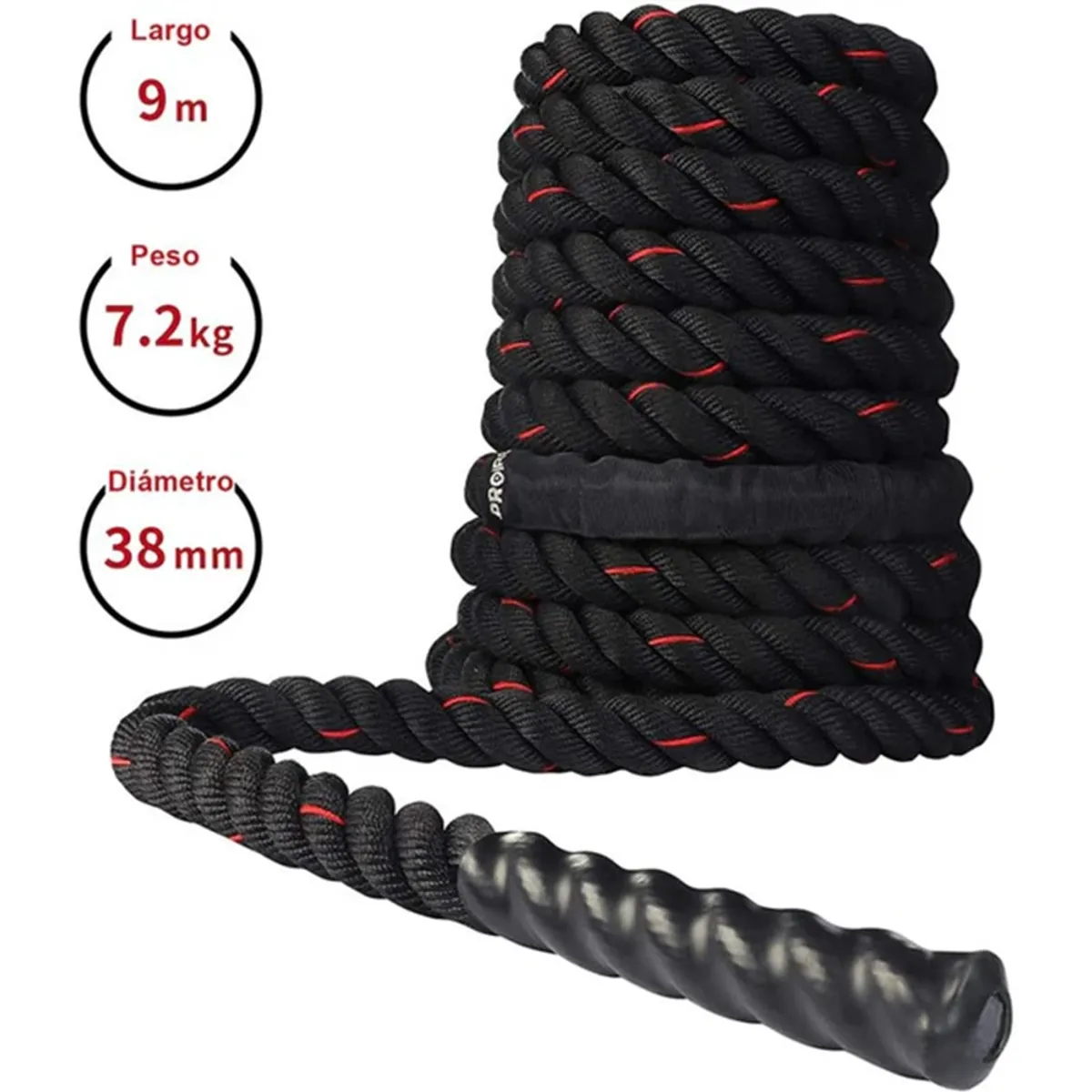CUERDA DE FUERZA BATTLE ROPE 9M - 2