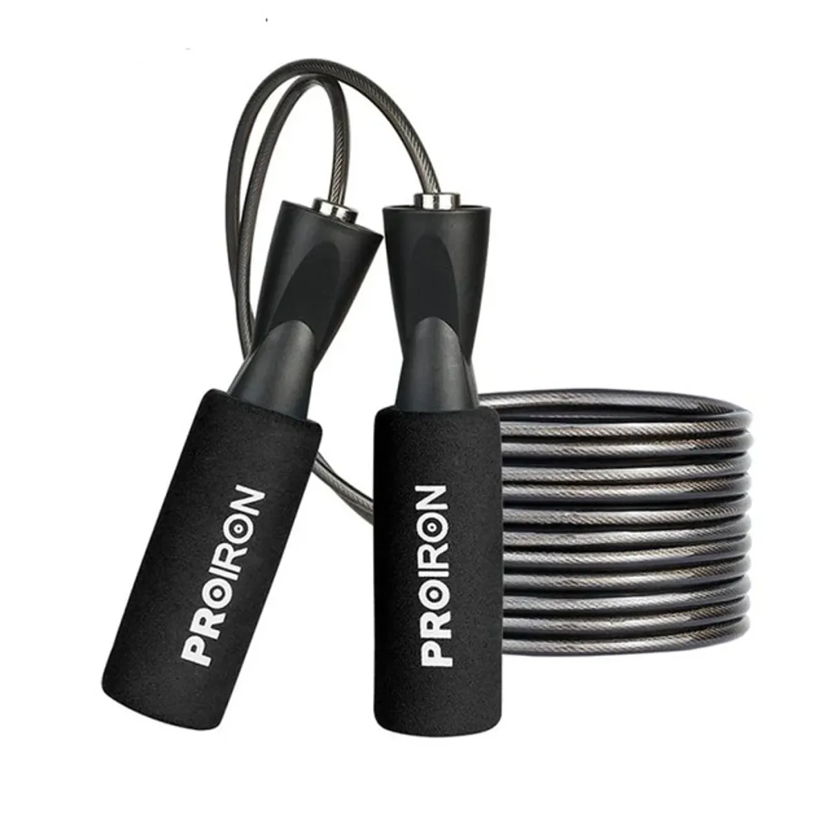 SOGA PARA SALTAR O JUMP ROPE CON MANGO FOAM NEGRO - 1