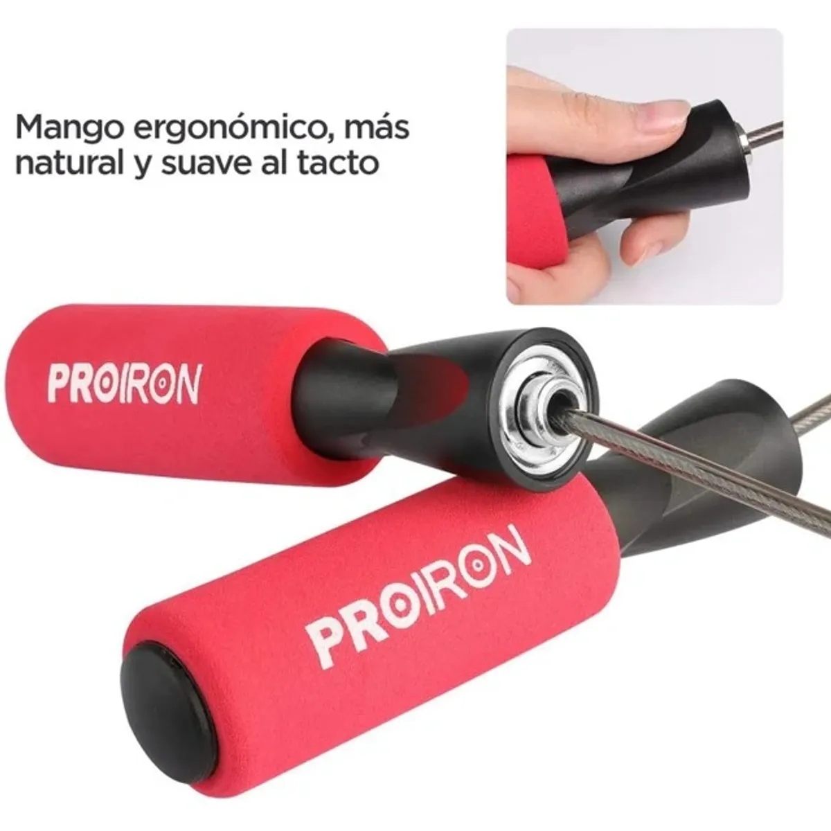 SOGA PARA SALTAR O JUMP ROPE CON MANGO FOAM ROSADO - 3