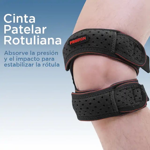RODILLERA ROTULIANA PATELAR NEGRO CON NARANJA PAR - 5