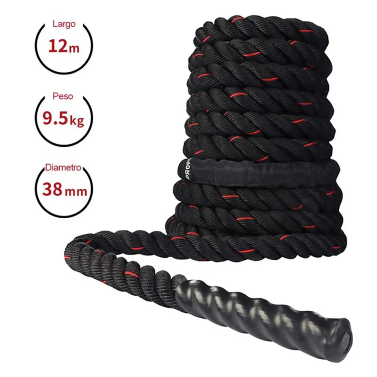CUERDA DE FUERZA BATTLE ROPE 12 M - 2
