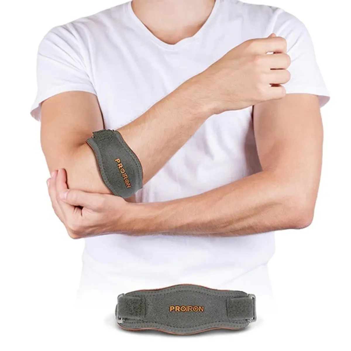 SOPORTE PARA CODO GRIS CON NARANJA PAR - 1